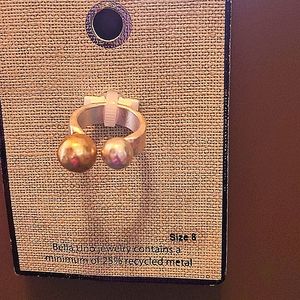 2/$10 Bella Lina silver & goldtone fashion ring.